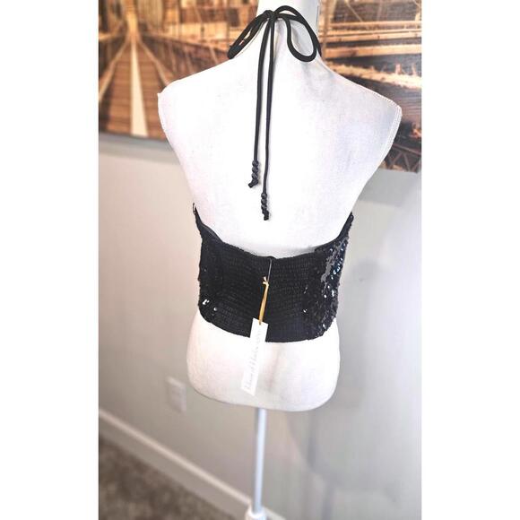 Nwt Revolve's House of Harlow 1960 Black Sequin Halter 1161 - Picture 3 of 8